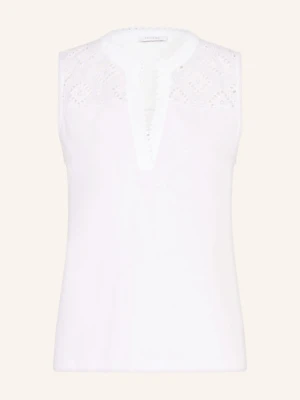 Hobbs Top Suzanna Z Dziurkowaną Koronką weiss
