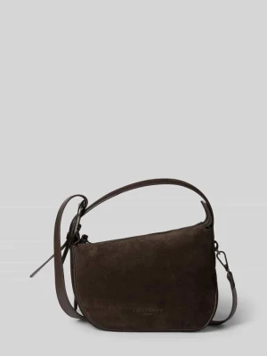 Hobo bag ze skóry z krótkim uchwytem model 'INES' Liebeskind Ciemnobrązowy