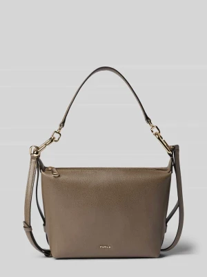 Hobo bags z detal z logo model 'TONIE' Furla Średnioszary