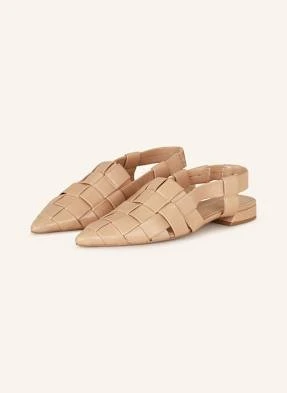 Högl Baleriny Z Odkrytą Piętą beige