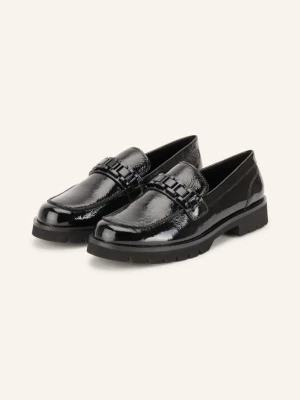 Högl Lakierowane Loafersy schwarz CZARNY