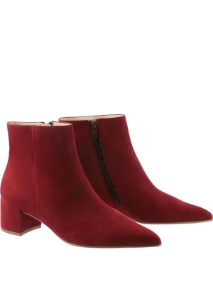 Högl Skórzane botki "Beatrice" w kolorze czerwonym rozmiar: 38