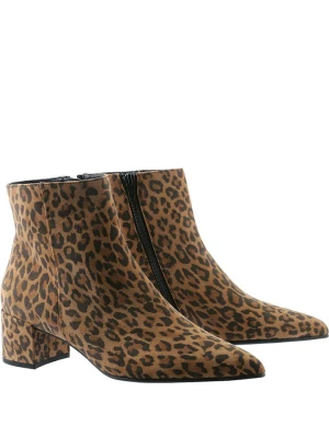 Högl Skórzane botki "Beatrice" w kolorze jasnobrązowo-czarnym rozmiar: 41