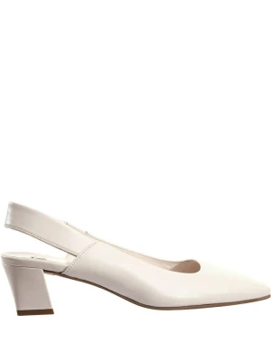 Högl Skórzane czółenka "Scarlett" w kolorze kremowym z paskiem rozmiar: 41