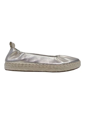 Högl Skórzane espadryle w kolorze srebrnym rozmiar: 40