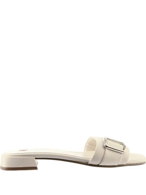 Högl Skórzane klapki "Eila" w kolorze kremowym rozmiar: 37