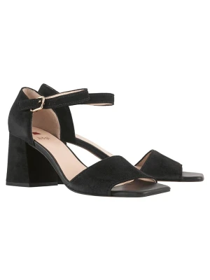 Högl Skórzane sandały "Beatrice" w kolorze czarnym na obcasie rozmiar: 38,5