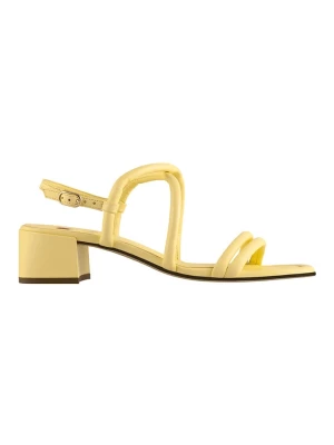 Högl Skórzane sandały "Uma" w kolorze żółtym na obcasie rozmiar: 38