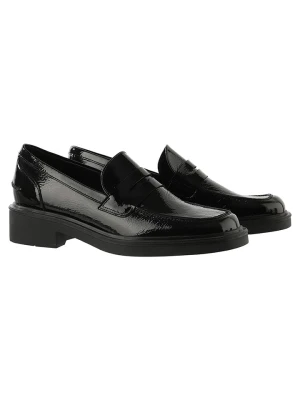 Högl Skórzane slippersy "Lauren" w kolorze czarnym rozmiar: 35