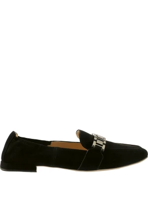 Högl Skórzane slippersy "Madeleine" w kolorze czarnym rozmiar: 34,5