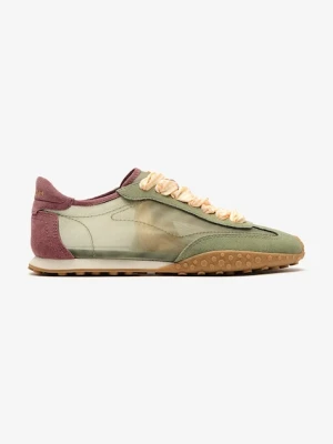 Hoff BRIDGE VICHY SOLID MESH SAGE sneakersy damskie zamszowe zielony