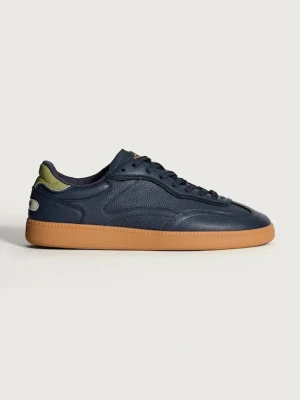 Hoff sneakersy skórzane ALLEY NAVY BLUE MAN męskie kolor granatowy 22562608
