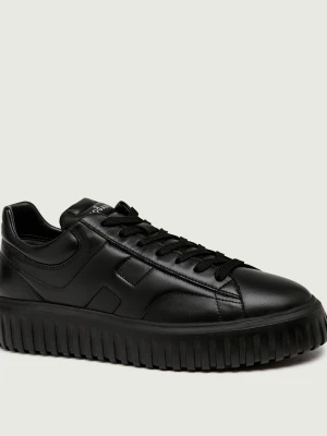 Hogan Skórzane sneakersy H-Stripes czarny