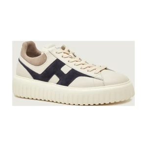 Hogan Skórzane sneakersy H-STRIPES | zamsz