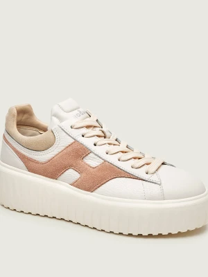 Hogan Skórzane sneakersy H-STRIPES | zamsz