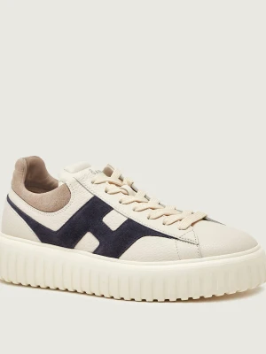 Hogan Skórzane sneakersy H-STRIPES | zamsz