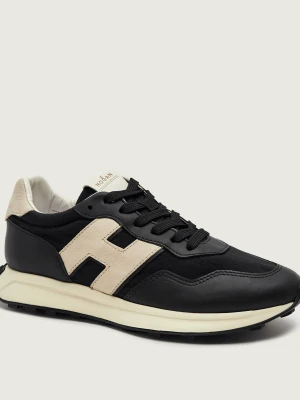 Hogan Skórzane sneakersy H601 Allacciata H Patch czarny