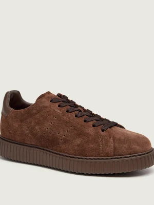 Hogan Sneakersy Allacc | zamsz brązowy