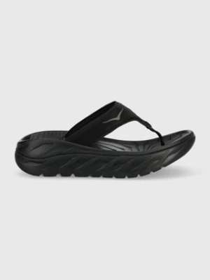 Hoka japonki Ora Recovery Flip damskie kolor czarny na platformie 1117910