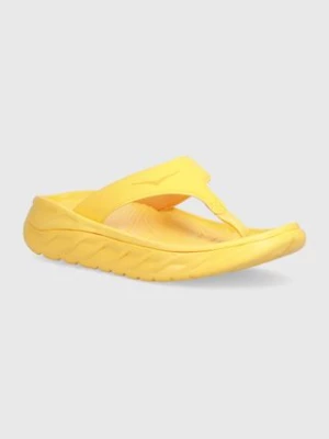 Hoka One One japonki Ora Recovery Flip damskie kolor żółty na platformie 1117910