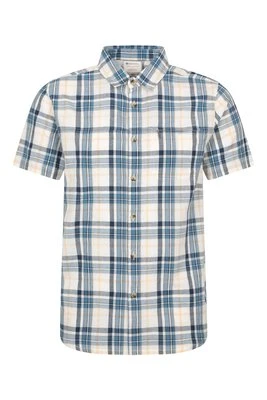 Holiday- męska koszula bawełniana z krótkim rękawem - Light Blue Mountain Warehouse