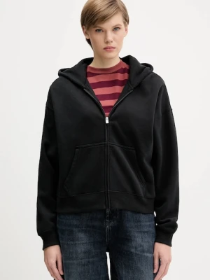 Hollister Co. bluza damska kolor czarny z kapturem gładka KI352-5171-900