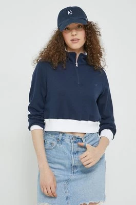 Hollister Co. bluza damska kolor granatowy gładka