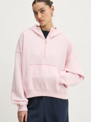 Hollister Co. bluza damska kolor różowy z kapturem gładka KI352-4220