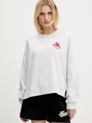 Hollister Co. bluza damska kolor szary melanżowa KI352-5148