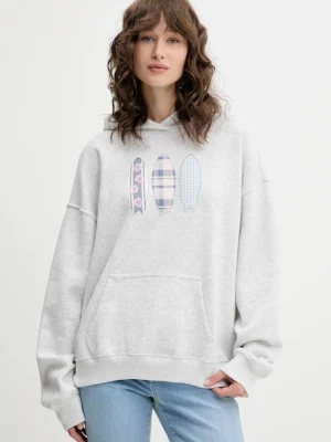 Hollister Co. bluza damska kolor szary z kapturem melanżowa KI352-5136