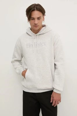 Hollister Co. bluza męska kolor szary z kapturem melanżowa KI322-4140