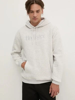 Hollister Co. bluza męska kolor szary z kapturem melanżowa KI322-4140