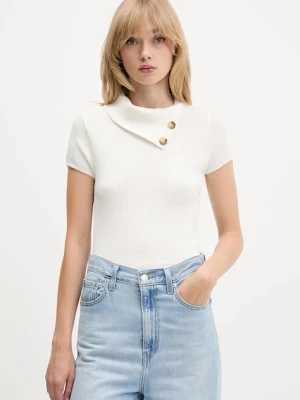 Hollister Co. bluzka damska kolor beżowy gładka KI350-5130