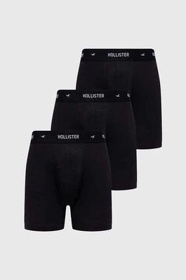 Hollister Co. bokserki 3-pack męskie kolor czarny