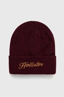 Hollister Co. czapka kolor bordowy