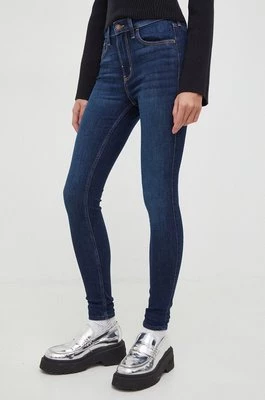 Hollister Co. jeansy damskie kolor granatowy