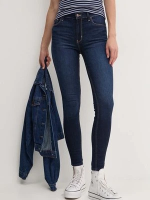 Hollister Co. jeansy damskie kolor granatowy KI355-4256