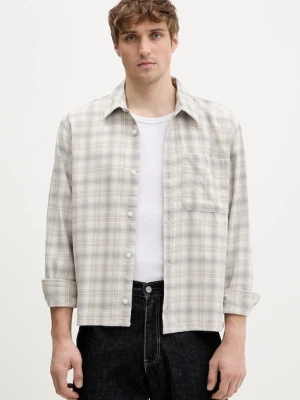 Hollister Co. koszula bawełniana męska kolor beżowy relaxed z kołnierzykiem klasycznym KI325-5249-108