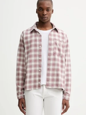 Hollister Co. koszula bawełniana męska kolor różowy regular z kołnierzykiem klasycznym KI325-5202-638
