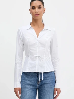 Hollister Co. koszula damska kolor biały slim z kołnierzykiem klasycznym KI340-5442