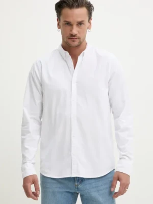 Hollister Co. koszula męska kolor biały regular z kołnierzykiem button-down KI325-5130