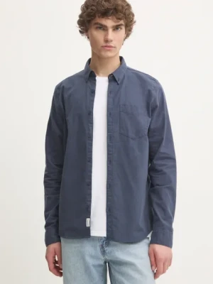 Hollister Co. koszula męska kolor granatowy regular z kołnierzykiem button-down KI325-4056