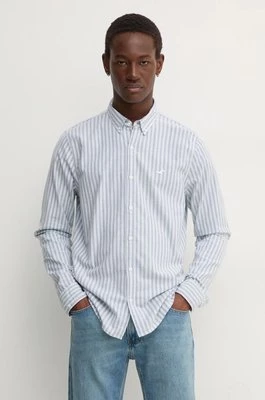 Hollister Co. koszula męska kolor niebieski regular z kołnierzykiem button-down KI325-4056