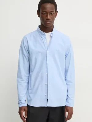 Hollister Co. koszula męska kolor niebieski regular z kołnierzykiem button-down KI325-4056