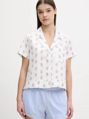 Hollister Co. koszula piżamowa bawełniana damska kolor biały bawełniana KI346-5055