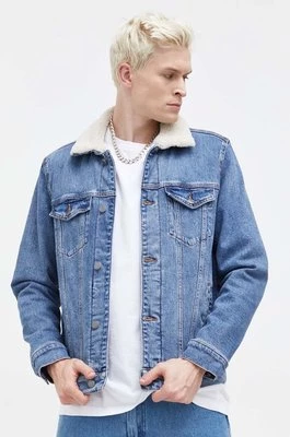 Hollister Co. kurtka jeansowa męska kolor niebieski przejściowa