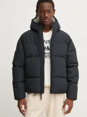 Hollister Co. kurtka męska kolor czarny zimowa oversize KI332-4123