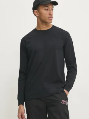 Hollister Co. longsleeve bawełniany kolor czarny gładki KI324-4198