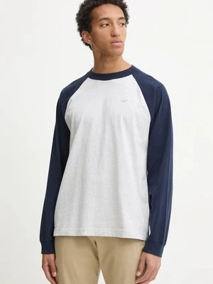 Hollister Co. longsleeve bawełniany kolor szary wzorzysty KI324-4170