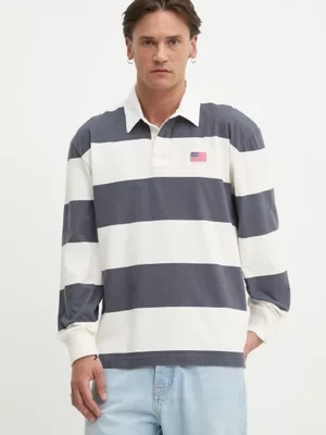 Hollister Co. longsleeve bawełniany kolor szary wzorzysty KI324-5181